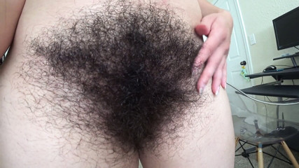 Extremely hairy girl