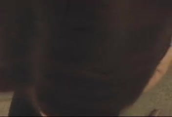 He licks own cum from her tits