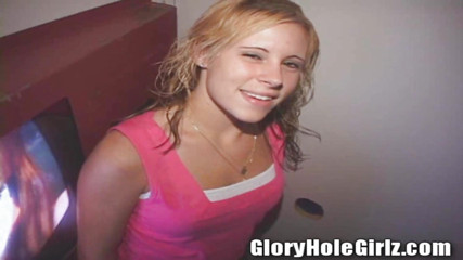 Teen Beauty Swallows Glory Hole Cock Sperm in Filthy Adult Bookstore Booth!