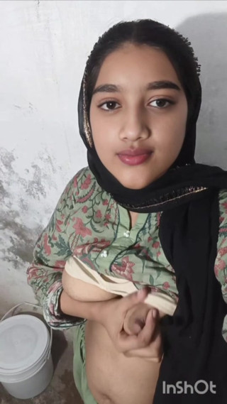 Beautiful hijabi girl showing hot big boobs