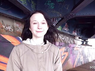 GERMAN SCOUT - TINY SHY GIRL PICKED UP ON THE STREET FOR ROUGH SEX