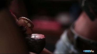 She is fully in submission under his rod while enjoying a sex toy in mouth