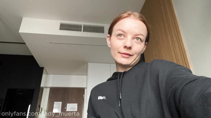 POV Hot redhead MILF tease and masturbates