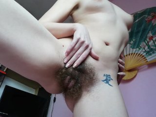 playing with my extreme hairy bush