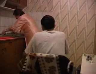 Boy fucked granny in the kitchen