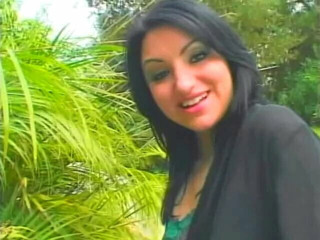 Facial after her brunette ass swallows long curvy cock
