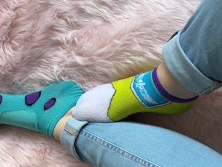 Mismatched socks and cute feet