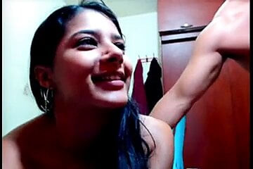 Desi cute longhair college girl has sex with bf on cam