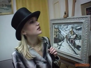 Blonde French Fuck Slut with Hot Sagging Tits