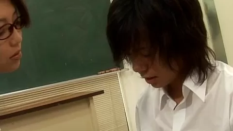 Hot Asian teacher has sex in her lingerie