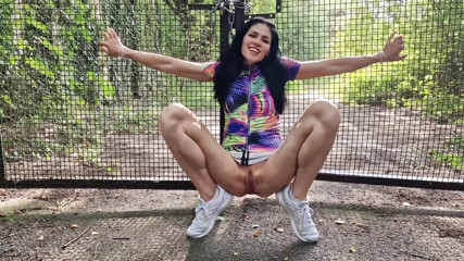 Naked Outdoors with Wide Open Pussy Showing My Cervix and Pissing