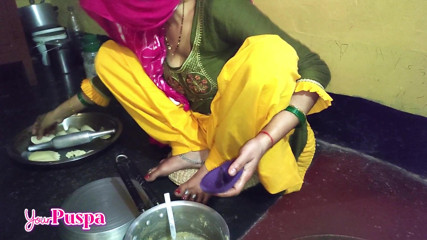 My desi maid stays at my house to work at night on festival, kitchen sex video, full romantic sex video
