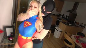 Zeena's Heroic Ordeal: Bound in Reverse Prayer, Ballgagged, and Later Helpless in a Hogtie with Penis Gag! (4k)