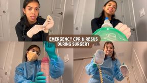 POV Emergency CPR & Resus During Prostate Removal Surgery Feat Aria Nicole 4K - Preliminary Examinations, Stethoscope, Ausucltation, BP Cuff, Manual BP, Thermometer, Surgical Gown, Surgical Gloves, Sterile Gloves, Elbow Length Gloves, Medical Mask