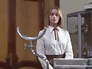 1974 clip, Italian actress examined by doctor in underclothing