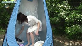Bare Bliss Shaved Married Beauty Exposed Blowjob Car Wash Tease Tight Thrust Creampie Finish
