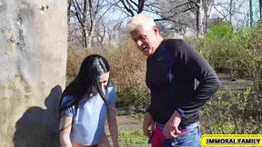 Big Natural Tits Bitch Didi Zerati Fucked in Public Park and Eats Man Ass