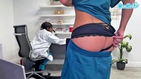 ”Naughty Nurse's Solo Office Play”