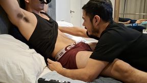 Lying in Bed, Feeling Her Suck Him Non-stop.