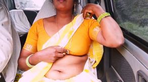 Indian maid car sex Telugu dirty talks.