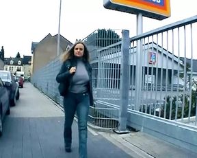 Super curvy German chick in solo action with her dong