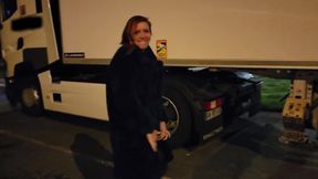 I fuck with a truck driver on a motorway rest area