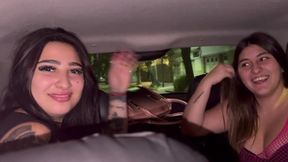 Curvy girl with big titties gets a three-way fuckfest