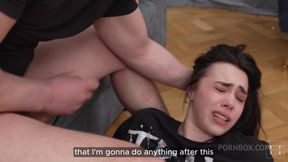 Severe Humiliation. I Pissed BF off Hard and He Fucked Me on the Floor. 4K HD Tim Team
