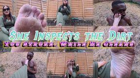She Inspects The Dirt You Stroke While He Cleans Ft Honey Hudson & Elitefeetstreet - 1080p