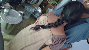 Slowly you kissed Bhabhi's boobs and Bhabhi became happy.