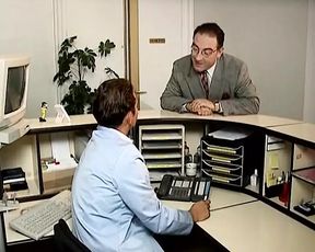 Two horny German ladies pleasing each other while riding a doctor's hard cock