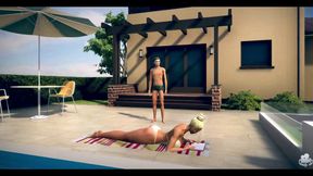 Alex 19 saw his sunbathing stepmom