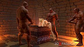 Cruel Orcs Fuck Eighteen Sweet Teen 18+ Girl In Darkness Dungeon