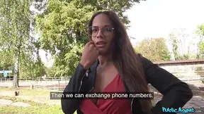 Public Agent MILF gets a horny blowjob from a French tourist with an