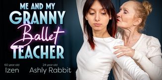 60 year old ballet teacher seduces 24 year old student Ashly Rabbit into a wild lesbian experience