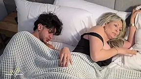 Blonde cougar Monica and her friend's husband get into a hot threesome