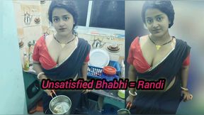 Unsatisfied Horny Bhabhi fucks her brother-in-law while talking dirty in Hindi in Black saree