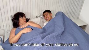 This is what happens when you leave a stepmother alone with her stepson in a hotel room
