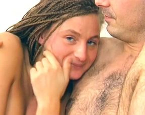 Perfect brunette German slut enjoys hard fuck on the bed