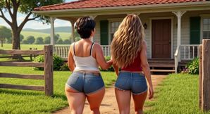 Teacher cheats on husband with her student's hot mom in a passionate lesbian waterfall encounter full of desire (AI generated)