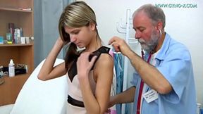 Dr Gerson examines Gina Gerson's naked body