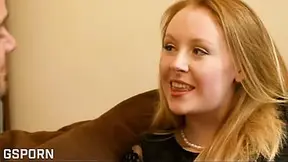Giant natural melons British blonde EXPERIENCED LADY gets a great oral and then banged