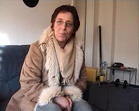 A horny German granny pleasing a cock with her pussy and mouth in POV