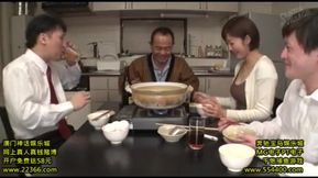 Husband's boss seduces his wife and bangs her delicate pussy in bed
