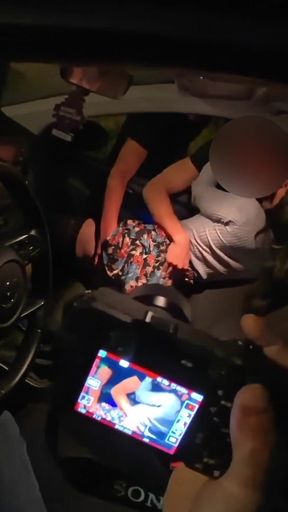 Real amateur, THREE COCKS in a parking. My FIRST CAR SEX experience turns into a gang bang Clip 1