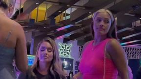Huge public bulge catches hot minxes' eyes