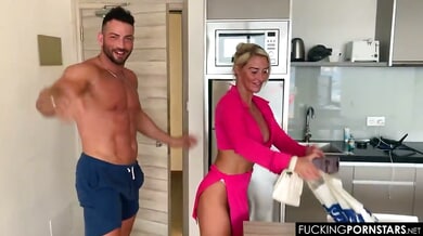 British couple's Ibiza holiday turns wild with rough kitchen and bedroom sex