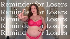 REMINDER FOR LOSERS - Humiliation JOI POV by Sadistichoneyb Miss Honey with Laughing, Gooner Addiction & Arrogant Woman