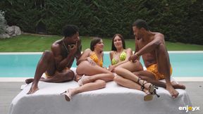 First interracial foursome