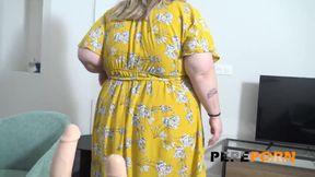She's enormous! BBW casting to one of our biggest babes ever